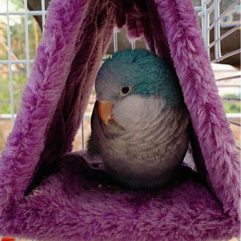 Fashion Pet Bird Parrot Cages Warm Hammock Hut Tent Bed Hanging Cave For Sleeping and Hatching beautiful birds house thumbnail 6