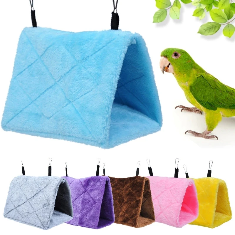 Fashion Pet Bird Parrot Cages Warm Hammock Hut Tent Bed Hanging Cave For Sleeping and Hatching beautiful birds house thumbnail 3