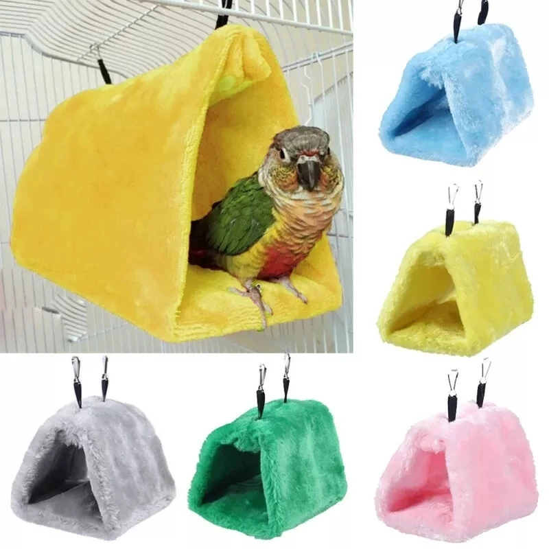 Fashion Pet Bird Parrot Cages Warm Hammock Hut Tent Bed Hanging Cave For Sleeping and Hatching beautiful birds house thumbnail 2