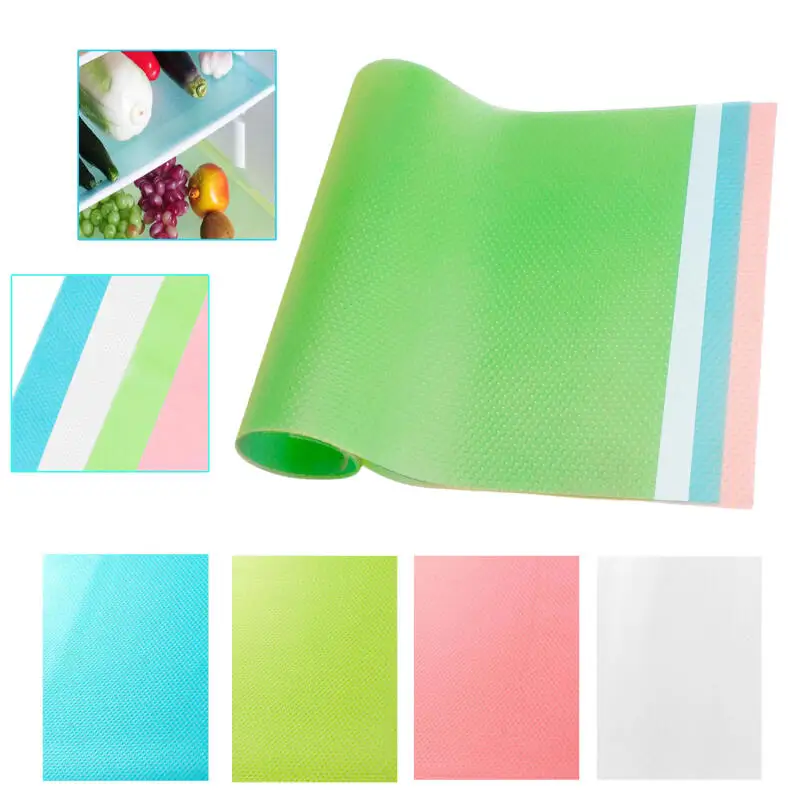 4-16PCS EVA Fridge Liner Mats, Waterproof Anti-Slip Shelf Pad, Washable Refrigerator Drawer Mat for Kitchen Cabinet Organizer ﻿ thumbnail 2