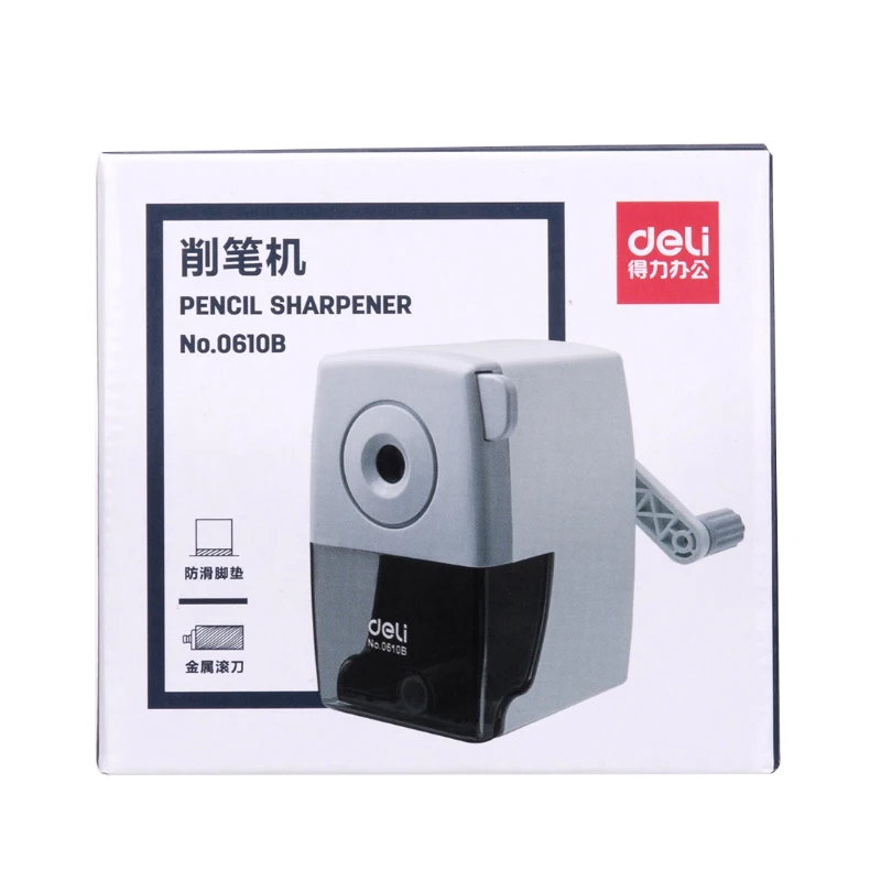 Deli Rotary Pencil Sharpener for Office And School Stationery Pencil Cutter Table Sharpeners thumbnail 6