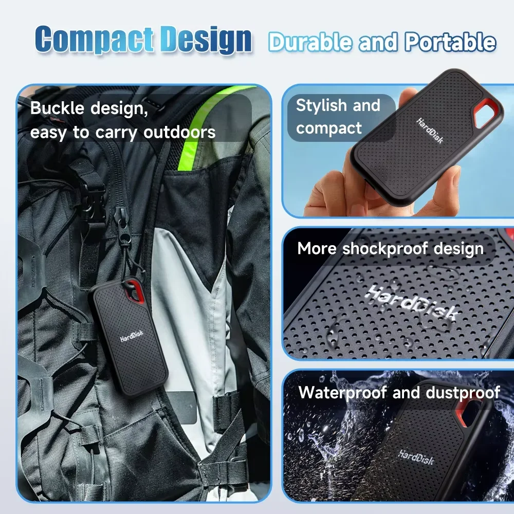High Speed External Solid State Drive 1TB Portable SSD External Hard Drive 128TB External Hard Disk Hard drive For Laptop Mac PC thumbnail 3