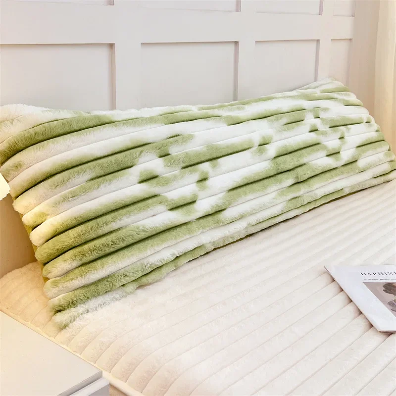 1PCS Rabbit plush pillowcase milk plush long pillowcase extended strip flannel pillowcase does not contain pillow core thumbnail 2