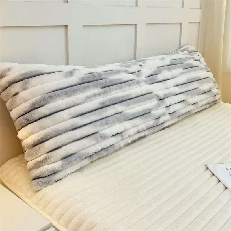 1PCS Rabbit plush pillowcase milk plush long pillowcase extended strip flannel pillowcase does not contain pillow core thumbnail 4