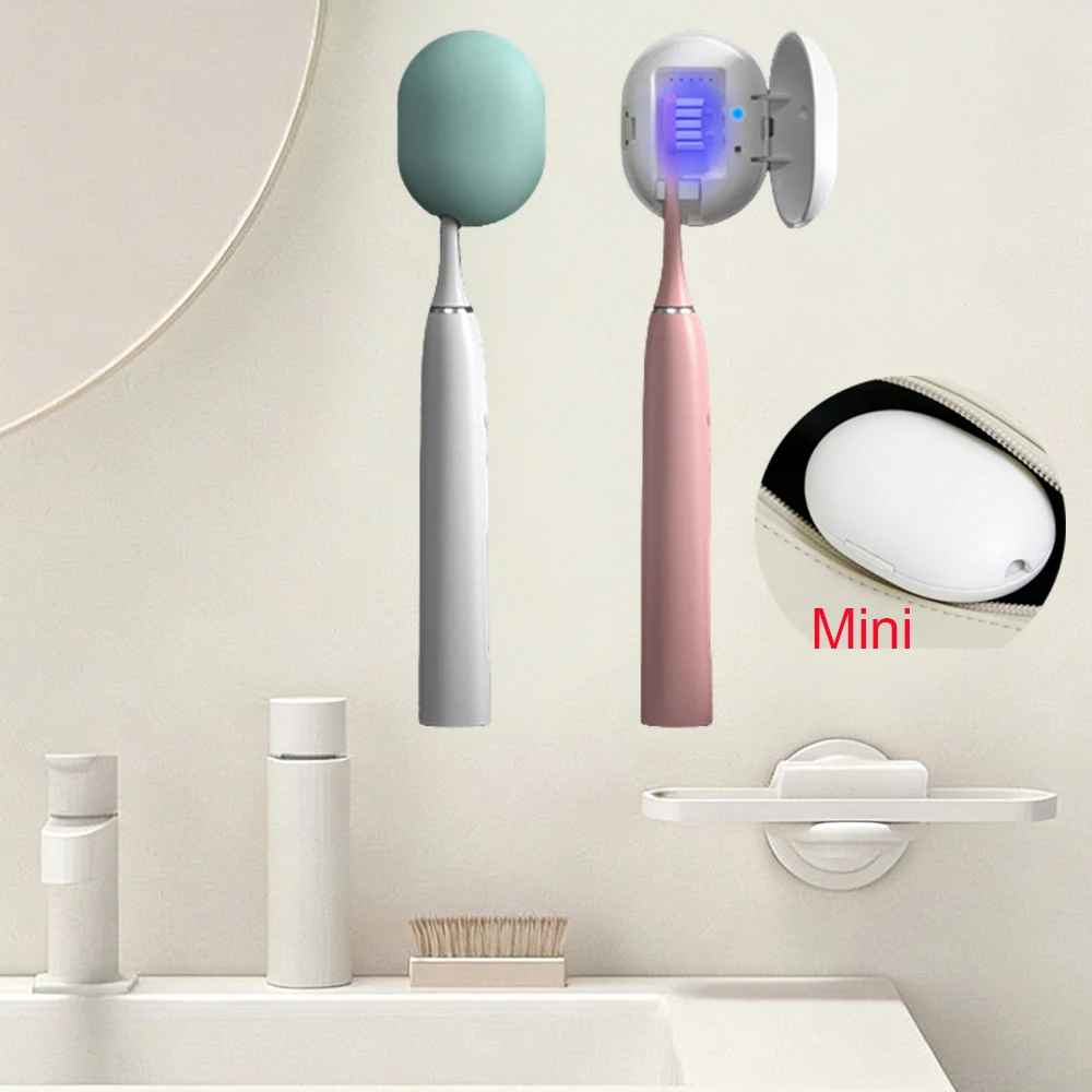 Portable Toothbrush Sterilization for Travel Rechargeable Toothbrush Sterilizer Holder Home Mini UVC Toothbrush Sterilization