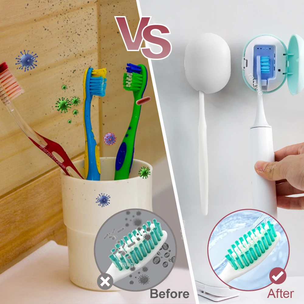 Portable Toothbrush Sterilization for Travel Rechargeable Toothbrush Sterilizer Holder Home Mini UVC Toothbrush Sterilization thumbnail 3
