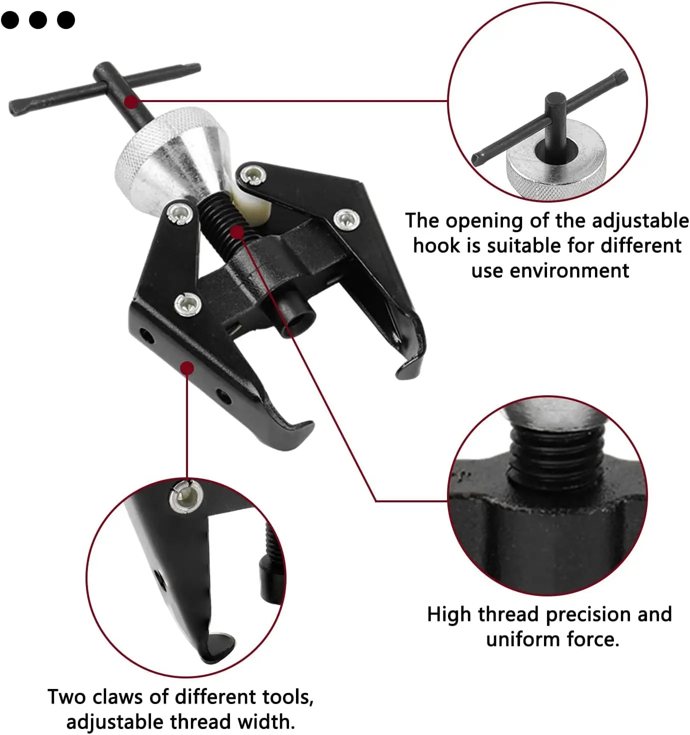 Battery Terminal Wiper Arm Puller Tool Windshield Wiper Arm Removal Tool Heavy-Duty Arm Bearing Remover Puller Repair Tool thumbnail 3