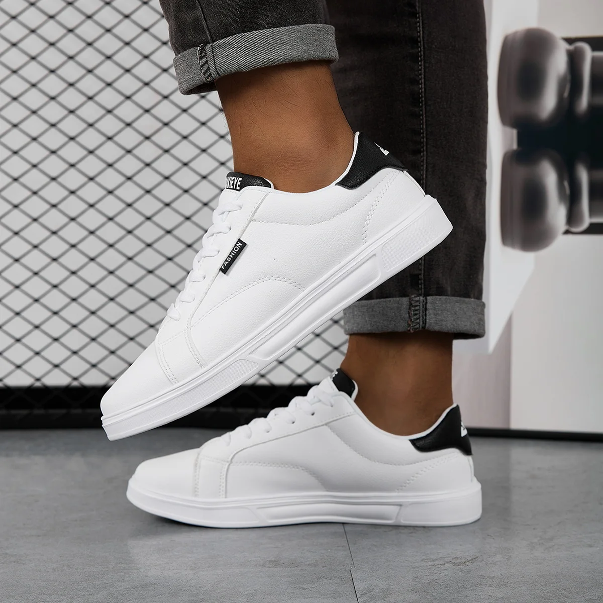 Men Shoes Comfortable Casual For Women White Leather Sneakers Lightweight Walking Flat Outdoor Sport Running Tennis zapatillas thumbnail 3