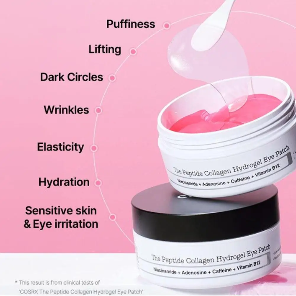 Korean Peptide Collagen Eye Patch Hydrogel Nourishes Moisturizes Firms Diminishes Fine Lines Eye Bags Pigmentation Skincare Pad thumbnail 5