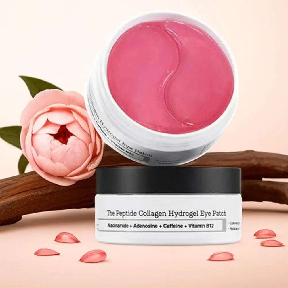 Korean Peptide Collagen Eye Patch Hydrogel Nourishes Moisturizes Firms Diminishes Fine Lines Eye Bags Pigmentation Skincare Pad thumbnail 3