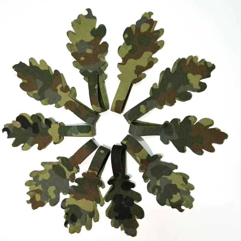 15Pcs/set Paintball Airsoft 3D helmet cover camouflage leaves Ghillie Suit Material Tactical Outdoor Game DIY MC MCAP MCTP Camo thumbnail 2