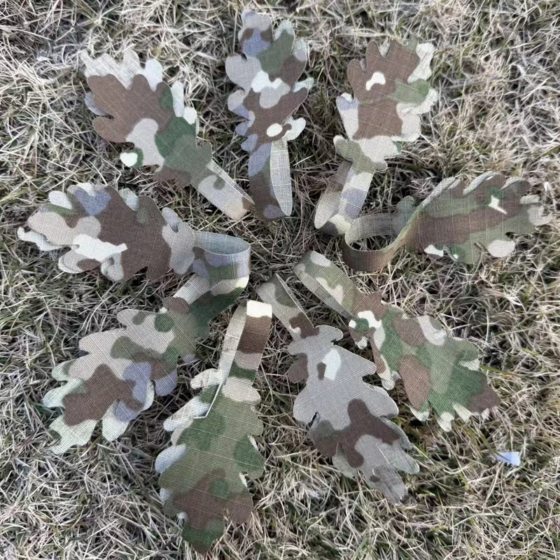 15Pcs/set Paintball Airsoft 3D helmet cover camouflage leaves Ghillie Suit Material Tactical Outdoor Game DIY MC MCAP MCTP Camo thumbnail 5