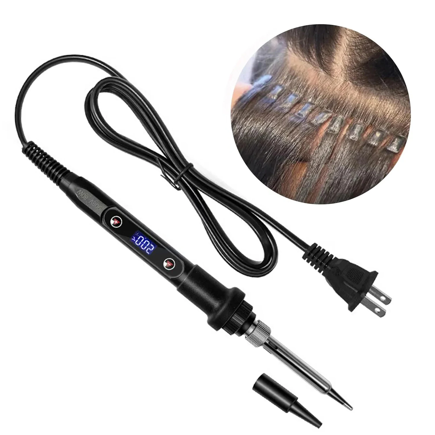 Professional Salon Hair Bonding Iron for Mini Keratin Tips & Extensions Digital Strands Tool Machine Equipment thumbnail 2