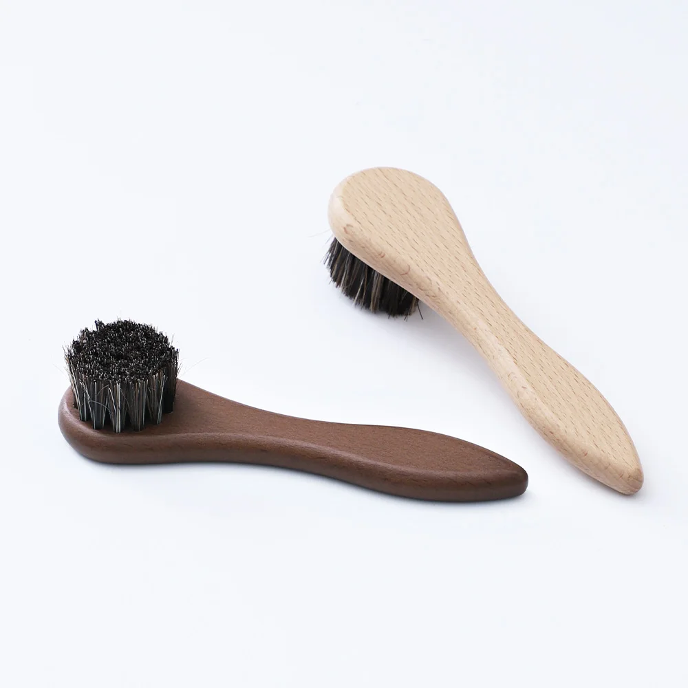 5PCS Horsehair Shoe Shine Kit - Portable Leather Shoe Care Set with Soft Brush, Polish Cloth & Shoe Horn thumbnail 6