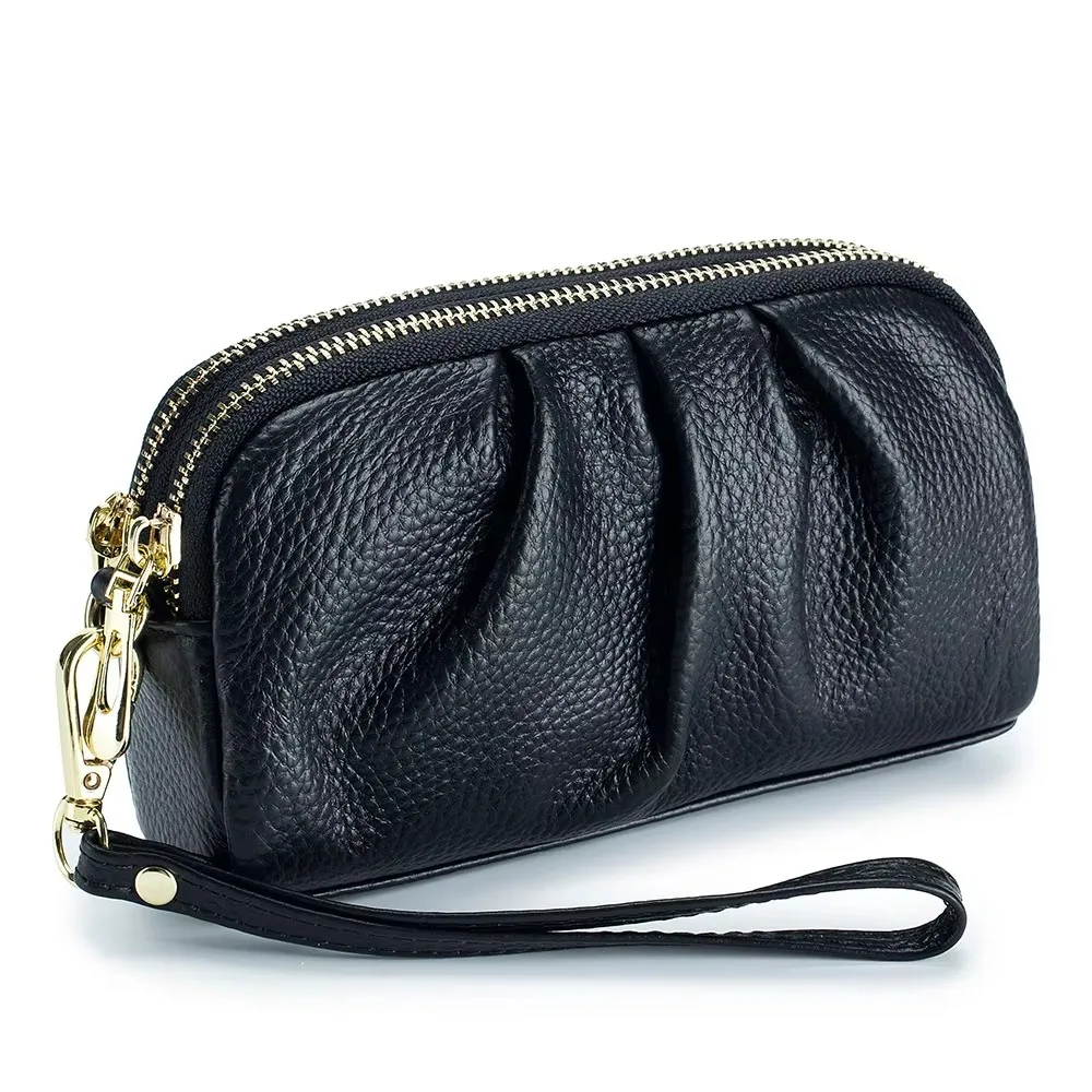Casual PU leather Women Wallets Multifunction Large Capacity Wrist Bag Long Zip Coin Bag thumbnail 5
