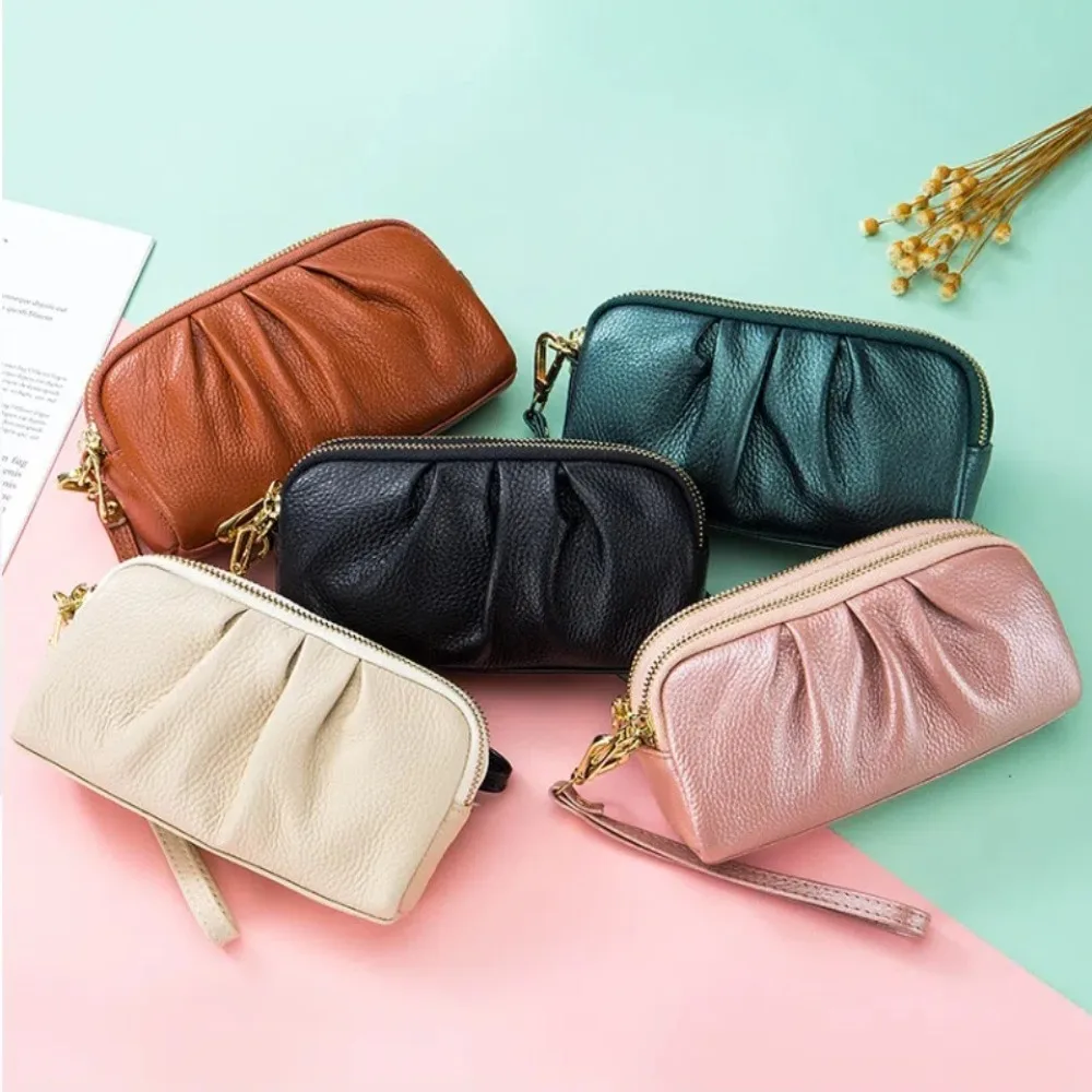 Casual PU leather Women Wallets Multifunction Large Capacity Wrist Bag Long Zip Coin Bag thumbnail 4