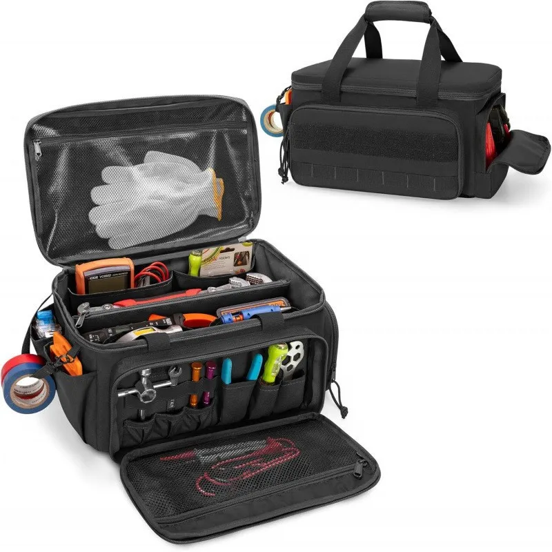 Heavy Duty Tool Bag Non-Slip Base Multipurpose Organizer for Handymen Carpenters Durable Portable Storage thumbnail 2