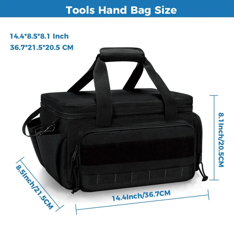 Heavy Duty Tool Bag Non-Slip Base Multipurpose Organizer for Handymen Carpenters Durable Portable Storage thumbnail 6