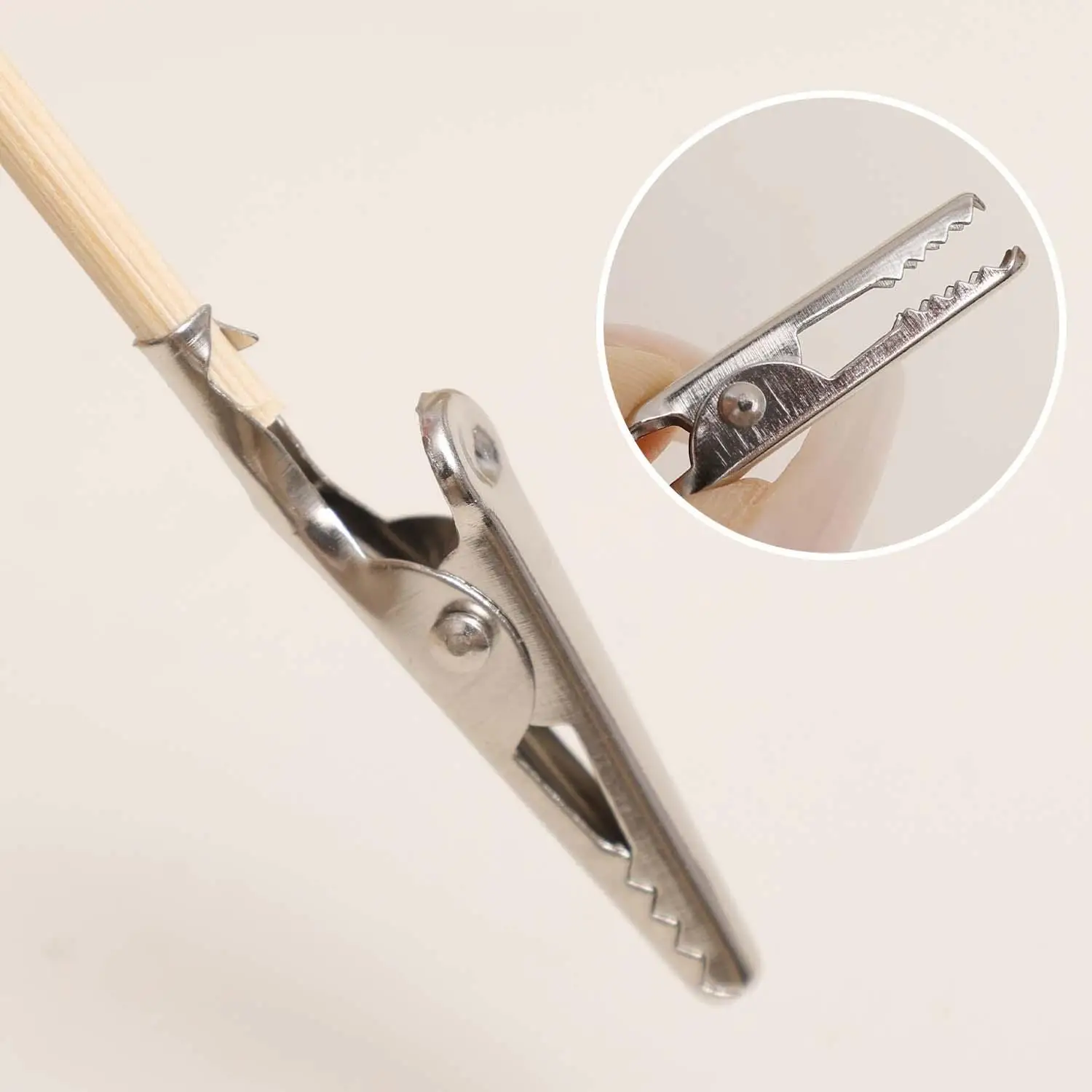 17/22.5cm Wood and Metal Detachable Painting Stand Alligator Clamp Models Building Crocodile Clip DIY Craft Model Painting Tools thumbnail 3