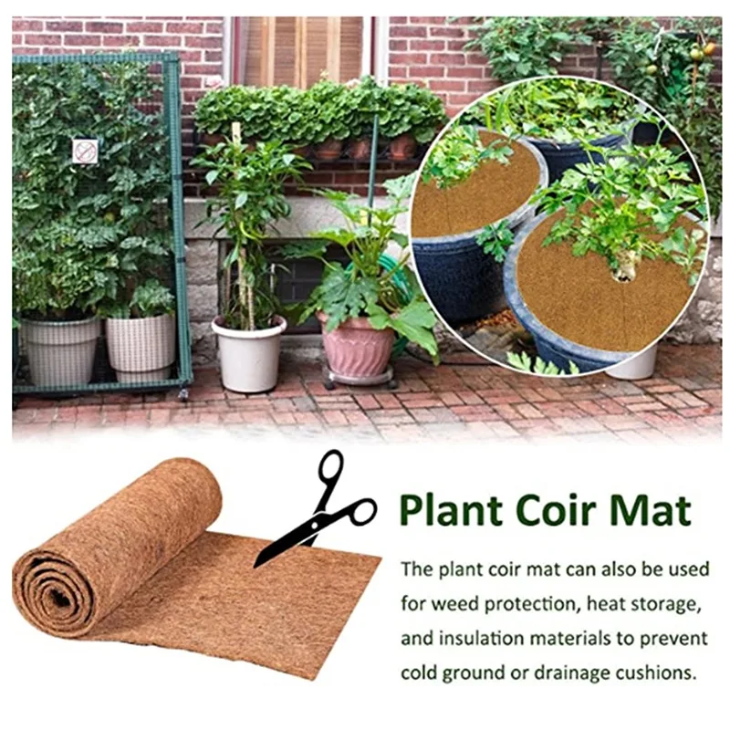 Plant Fiber Roll Reptile Carpet Mat Reptile Bedding Supplies Insulation Flowerpot Basket Coconut Coir Liner Sheet thumbnail 5