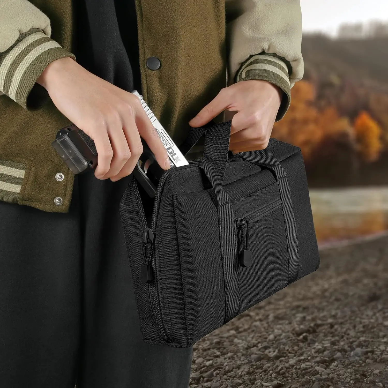 Outdoor Gun Carry Bag EDC Tool Pouch Hunting Accessories Magazine Pouch Holder Pistol Handgun Protection Case Holster thumbnail 6