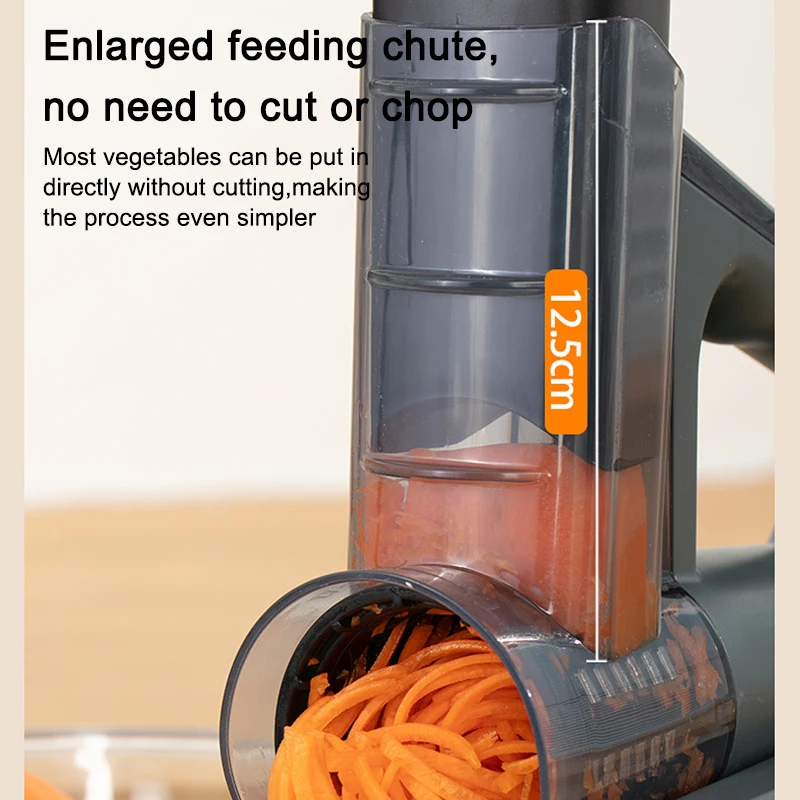 Rechargeable 5in1 Food Processor Electric Vegetable Cutter Chopper Mincer Cheese Grater Automatic Potato Slicer Grinder Shredder thumbnail 5