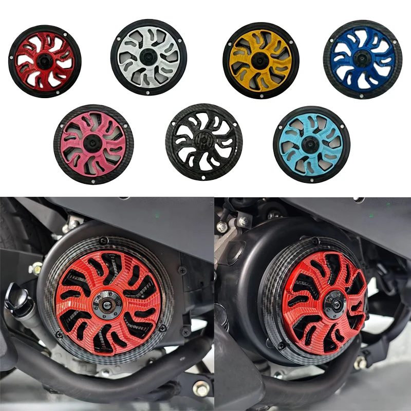 Motorcycle Engine Heat Dissipation Cover-Heat Dissipation Fan Cover for Modified Cooling Engine Guard Plate Fits Piaggio Sprint