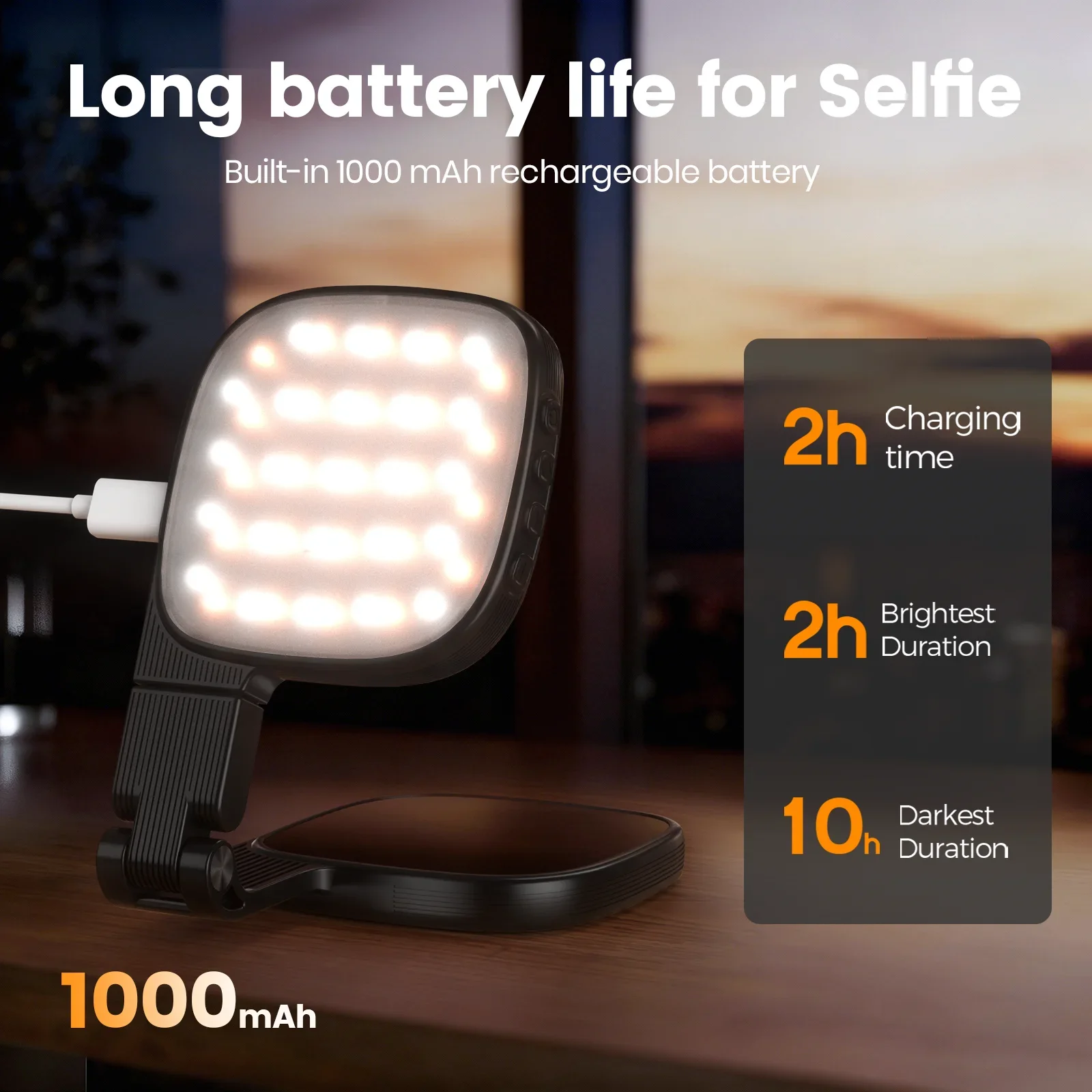Magnetic Selfie Light Phone Light For iPhone Magsafe LED Selfie Fill Light with Mirror for Photography/Zoom/Video Conference thumbnail 5