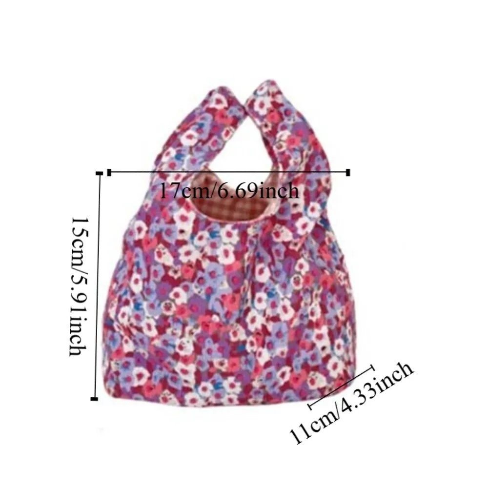 Fashion Japanese Style Floral Wrist Bag Casual Corduroy Printing Handbag Commuting Literary Small Item Pouch Travel thumbnail 6