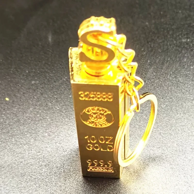 New Gold Bar Design Metal Pendant Lighter Open Flame Smoking Accessory for Outdoor Adventure Small Portable Lighting Tool thumbnail 3