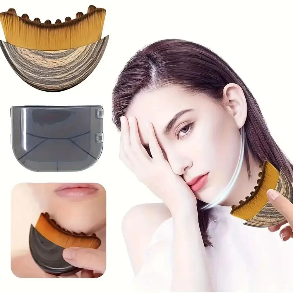 Dry Brushing Facial Contour Tool Combines Soft Bristles and Smooth Scraping Surface for Gentle Exfoliation and Calm Feel thumbnail 5
