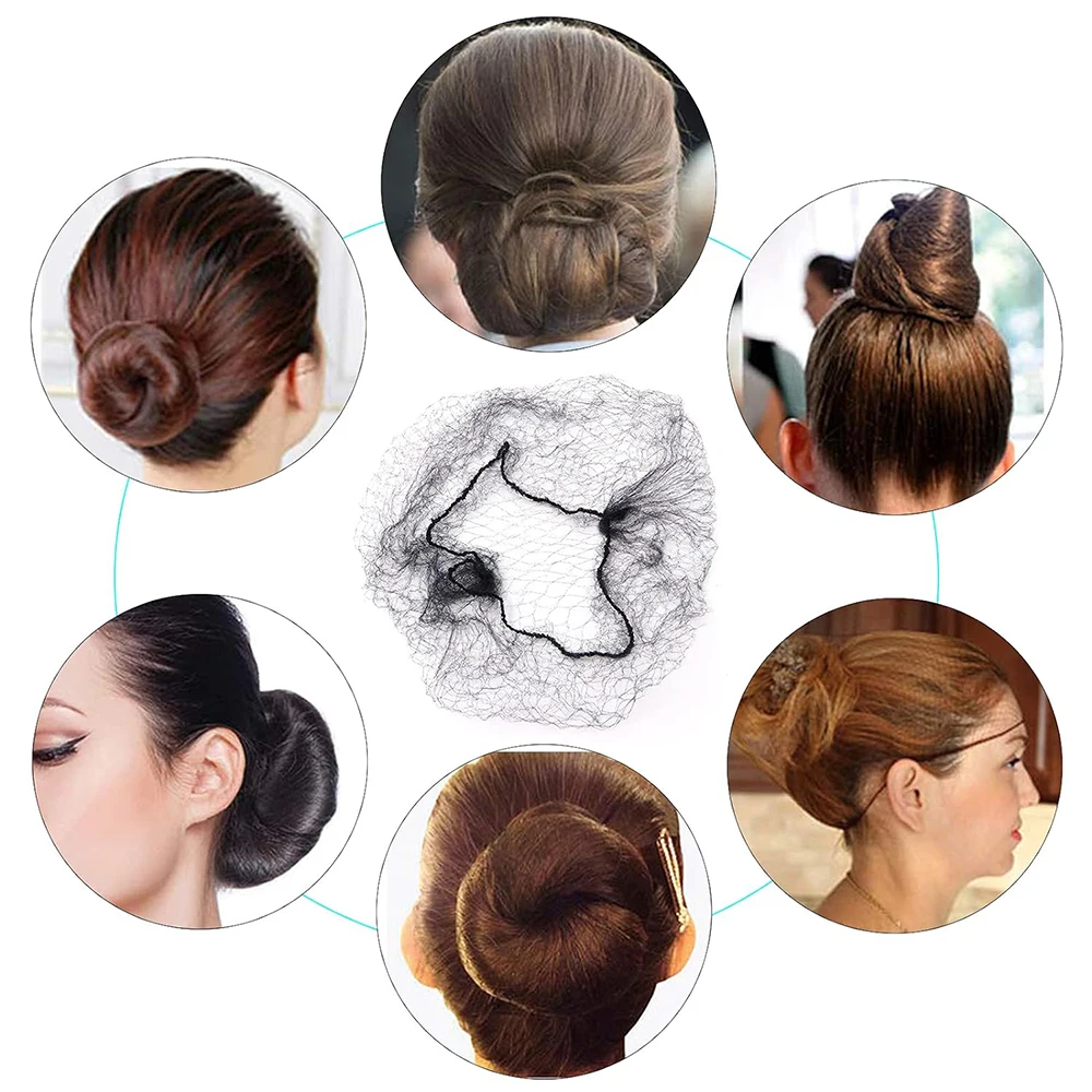 20Pcs Nylon Hair Net for Bun Black Blonde Brown 5mm Durable Mesh Hair Styling Tool for Wigs Hair Net for Hair Style thumbnail 3