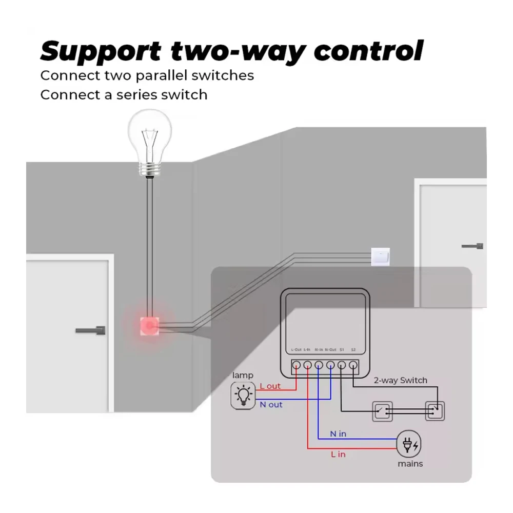 16A Zigbee 3.0 Mini Smart Switch DIY Light Switch Module Timer Smart Home Relay Automation Breaker Work With Gateway Zigbee2MQTT thumbnail 5
