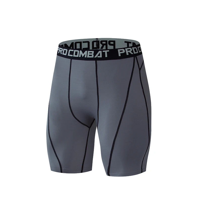 Men Bodybuilding Shorts Fitness Workout Inseam Gym Knickers Male Muscle Alive Elastic Compression Tights Skinny Leggins Hombre thumbnail 3
