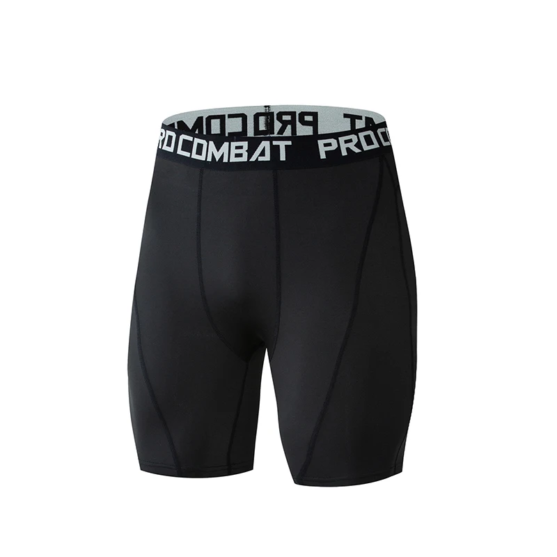 Men Bodybuilding Shorts Fitness Workout Inseam Gym Knickers Male Muscle Alive Elastic Compression Tights Skinny Leggins Hombre thumbnail 2