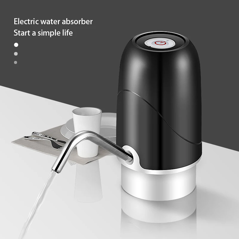 USB Charge Mini Barreled Electric Liquid Bottle Pump Automatic Portable Home Drinking Water Dispenser Drinking Pump Bottle thumbnail 4