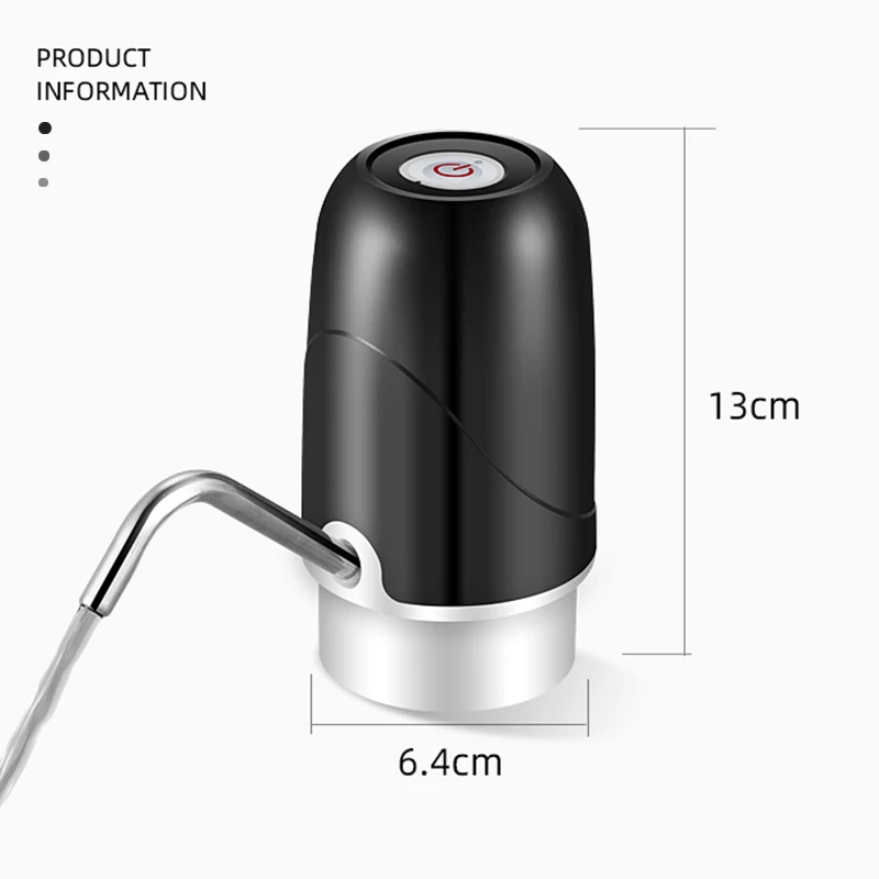 USB Charge Mini Barreled Electric Liquid Bottle Pump Automatic Portable Home Drinking Water Dispenser Drinking Pump Bottle thumbnail 6