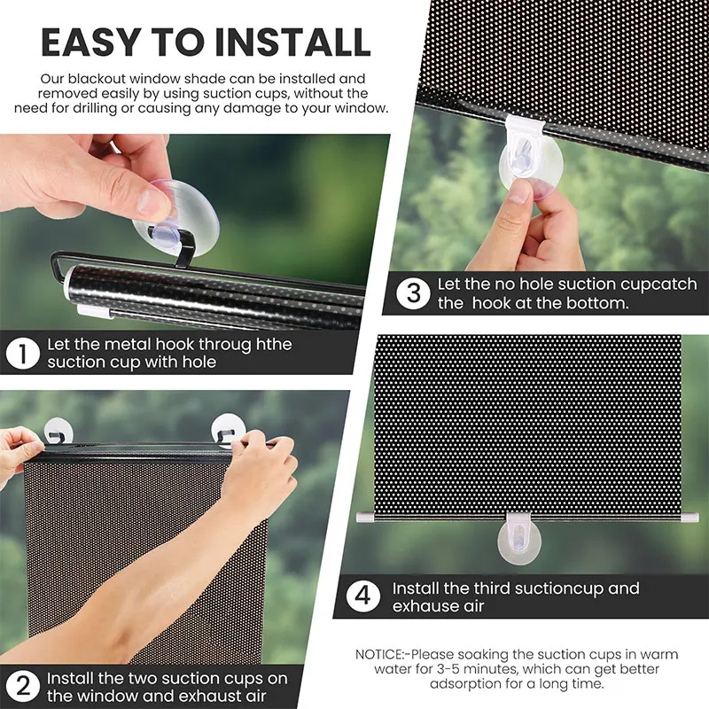 Roller Window Blinds Drill Blind Drilling Blackout Shutter Curtains Home Living Room Rolling Decor Garden Blackout Curtains thumbnail 5