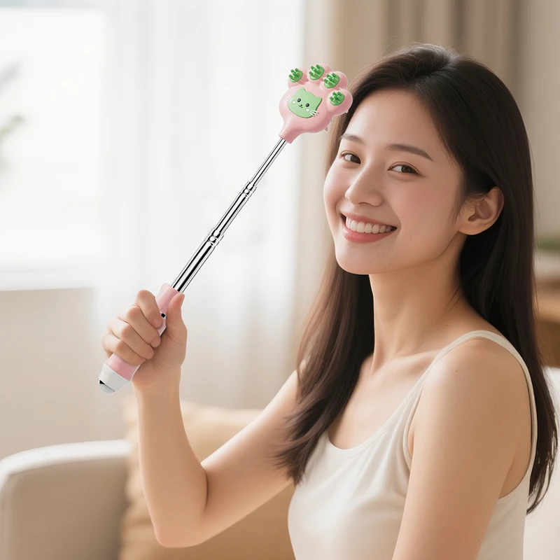 Stainless Steel Back Scratcher Telescopic Scratching Massager Extendable Itch young Woman Old Man Happy Health Products thumbnail 5