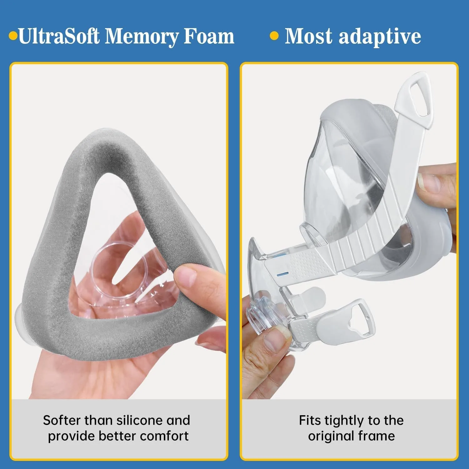 AirFit F20 breathing mask memory foam silicone pad, suitable for F20 style mask, comfortable and closely fitting, durable. thumbnail 2