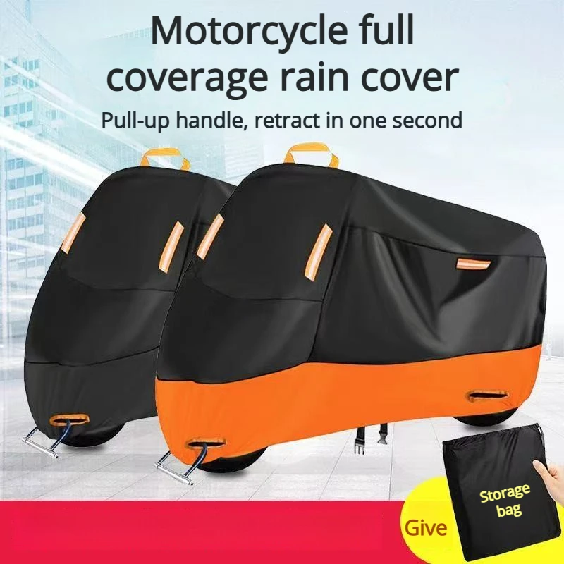 NEW Motorcycle Cover Outdoor Waterproof Tarpaulin Thickened Polyester UV Protective Cover for Motorcycle Scooters thumbnail 4