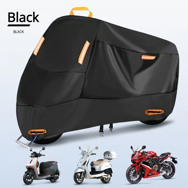 NEW Motorcycle Cover Outdoor Waterproof Tarpaulin Thickened Polyester UV Protective Cover for Motorcycle Scooters thumbnail 2