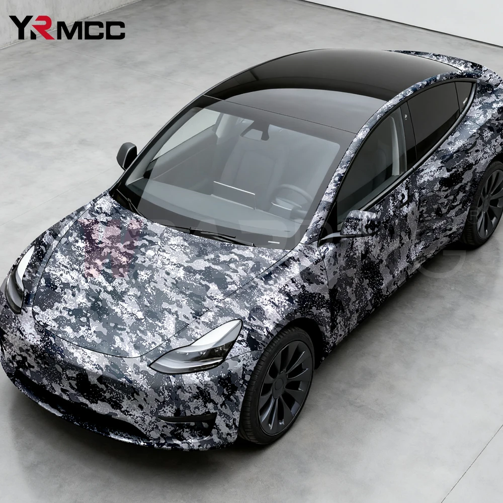 Motorcycle Stickers for Car Black Camouflage Film Grey Camouflage Vinyl Wrap Waterproof Camo Wrapping Foil Body Covering Sticker thumbnail 4