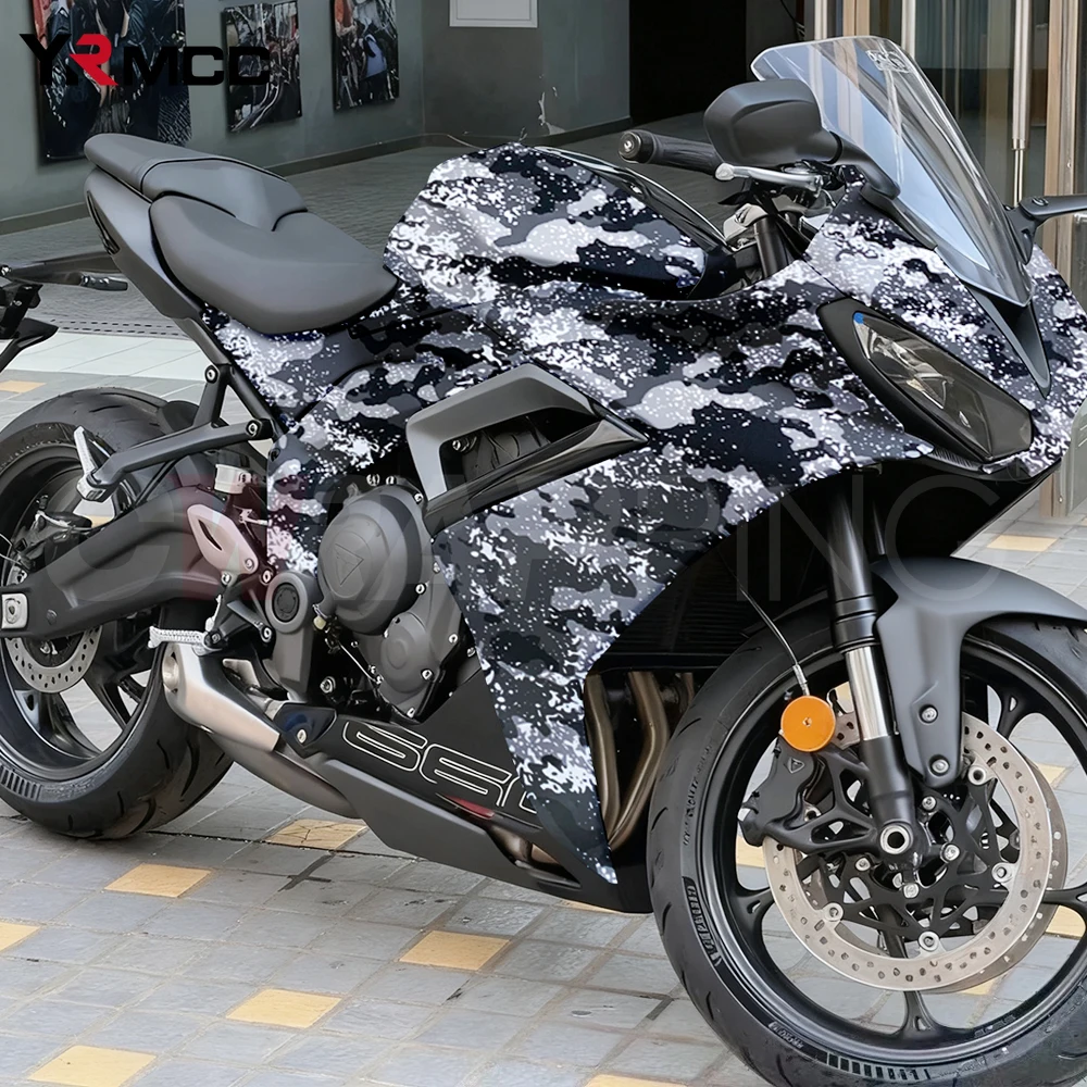 Motorcycle Stickers for Car Black Camouflage Film Grey Camouflage Vinyl Wrap Waterproof Camo Wrapping Foil Body Covering Sticker thumbnail 6