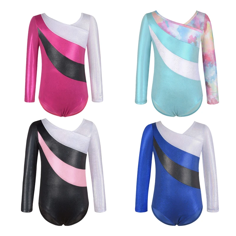 Gymnastics Leotards for Girls Sparkly Tumbling Dance Leotards Kids 2-10Years thumbnail 2