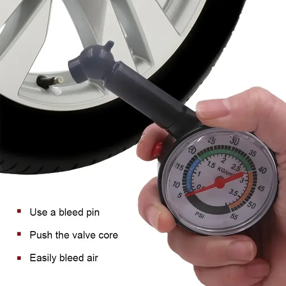 High Precision Automotive Tire Pressure Gauge, Portable Mechanical Tire Deflation Pointer, Pressure Gauge, Tire Monitoring Table thumbnail 2