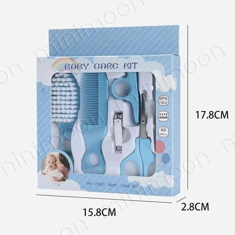 6-Piece Baby Grooming Kit & Hygiene Set, Safe Nail Clippers & Hair Brush Kit for Infant and Toddler Care thumbnail 2