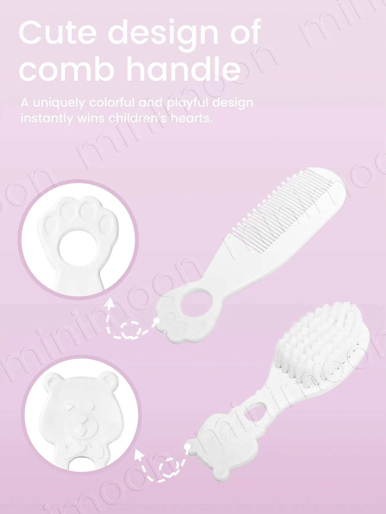 6-Piece Baby Grooming Kit & Hygiene Set, Safe Nail Clippers & Hair Brush Kit for Infant and Toddler Care thumbnail 4