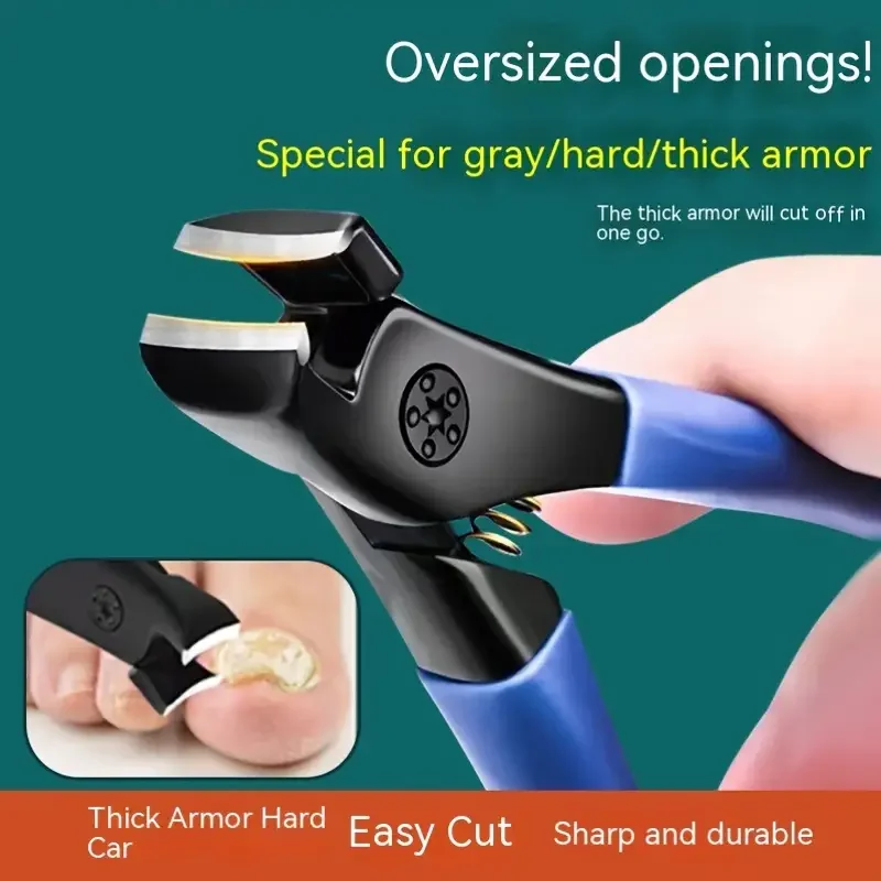 Premium Nail Clipper for Hard Toenails Sharp Stainless Steel Blades Ergonomic Design High Quality Nail Cutter