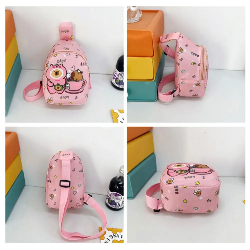 Cute Capybara Shoulder Bag Cartoon Animal Lightweight Chest Bag Nylon Coin Purse For thumbnail 4